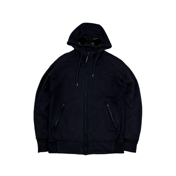 CP Company Navy Goggle Cotton Hoodie - Small