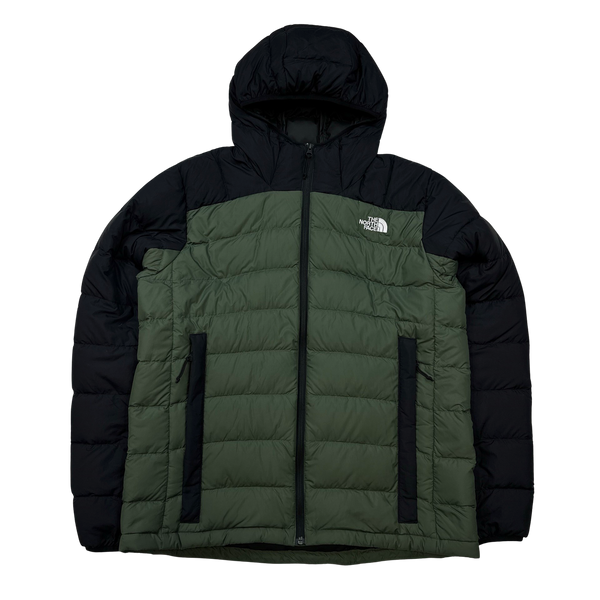 North Face Green/Black Down Filled Puffer Jacket - Large