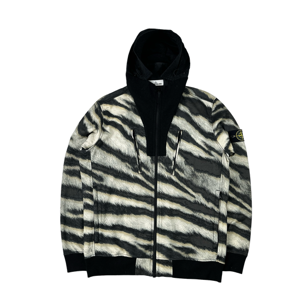 Stone Island 2018 White Tiger Camo Wool Blend Jacket - XL