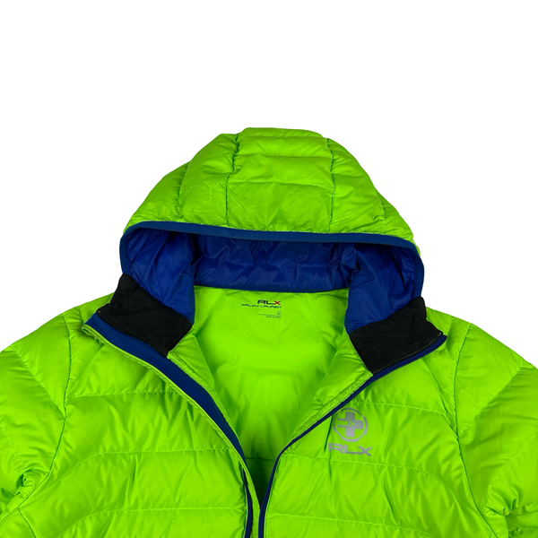 Ralph Lauren Performance Neon Green Down Filled Puffer Jacket - Large