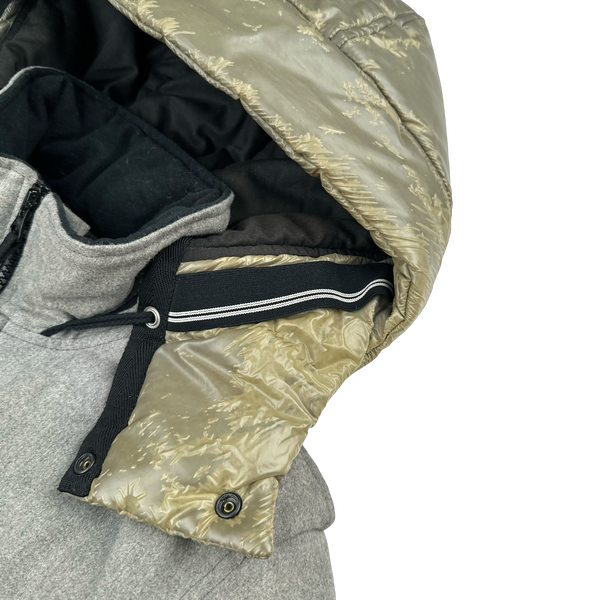 Stone Island 2014 Grey Ice Wool Blend Down Field Jacket - Medium