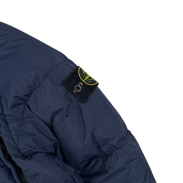 Stone Island 2020 Navy Crinkle Puffer Jacket - Small
