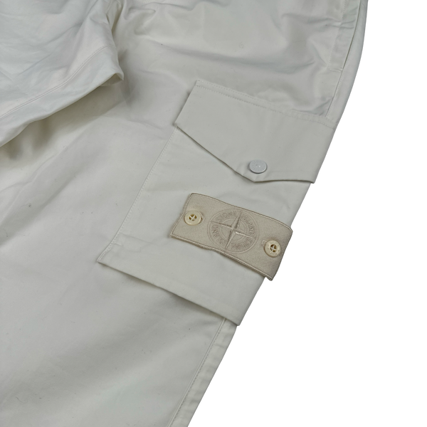 Stone Island 2022 White Ghost Cargo Trousers - 32"