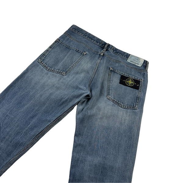 Stone Island Regular Fit Light Wash Denim Jeans - 33"