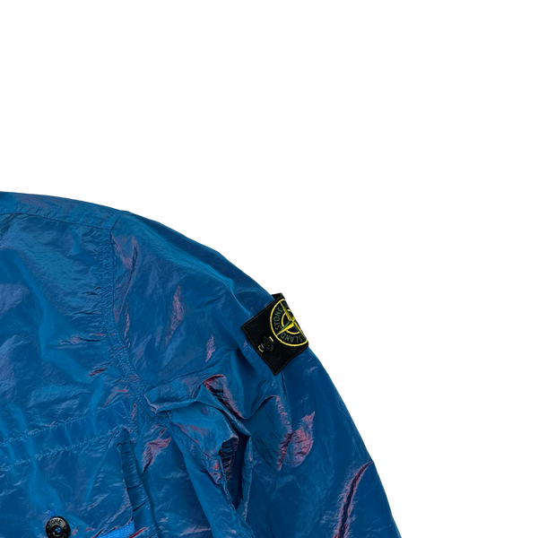 Stone Island 2016 Blue/Pink Nylon Metal Weft Overshirt - XL