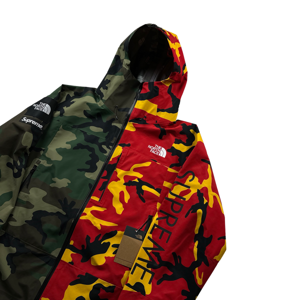 Supreme X North Face Split Camo Spellout Goretex Waterproof Jacket - XXL