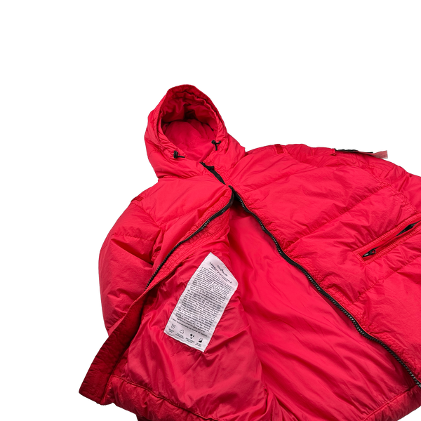 Stone Island 2022 Red Crinkle R-NY Down Puffer Jacket - Medium,Large
