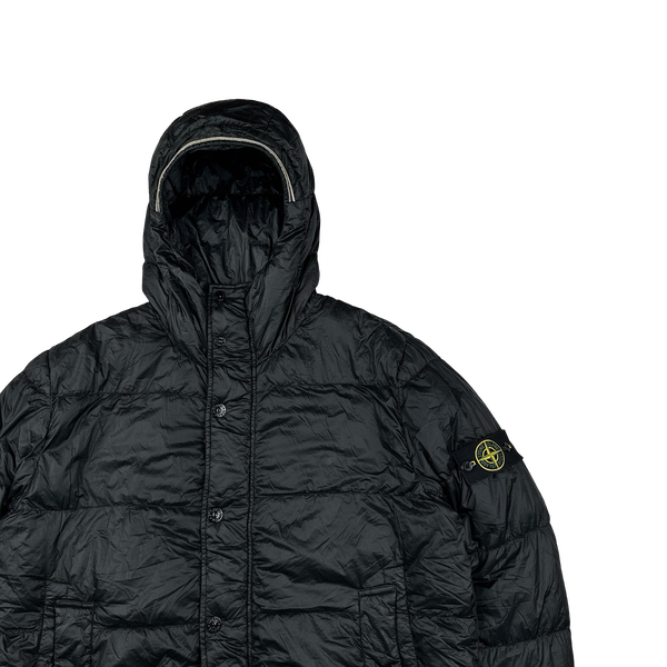 Stone Island 2013 Black Garment Dyed Puffer Jacket - 3XL