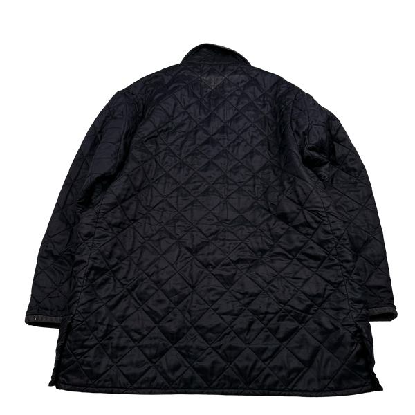 Burberry Nova Check Lined Black Quilted Padded Jacket - Large