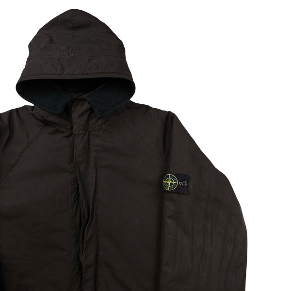 Stone Island David-TC Parka in White with Padded Dutch Rope
