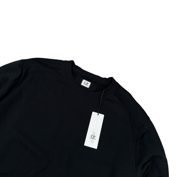 CP Company Black Cotton Lens Viewer Crewneck - Large