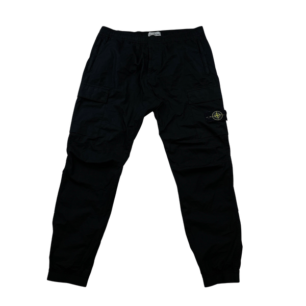 Stone Island New Season 2024 Black RE Fit Cargos - 36"