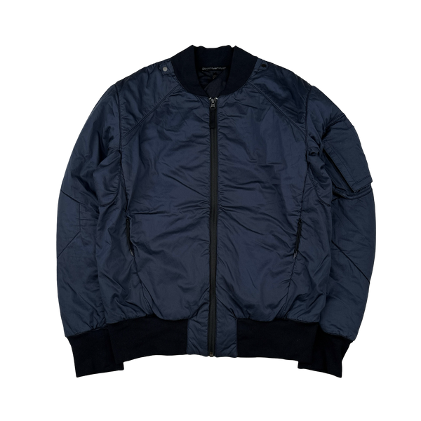 Stone Island 2011 Shadow Project Navy Nylon Cotton Lined Bomber Jacket - Medium