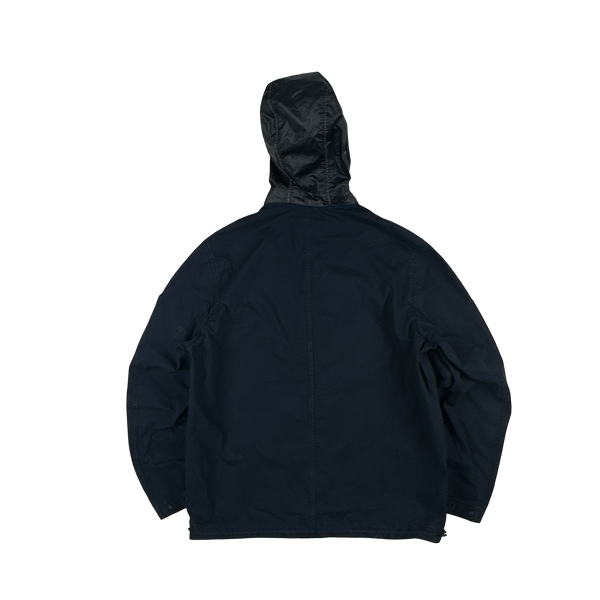 Stone Island 2021 Navy Cotton Cordura Hooded Jacket - XL