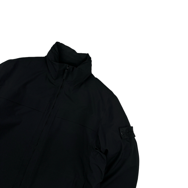Stone Island 2018 Black Down Filled Tank Shield Ghost Piece Jacket - XXL