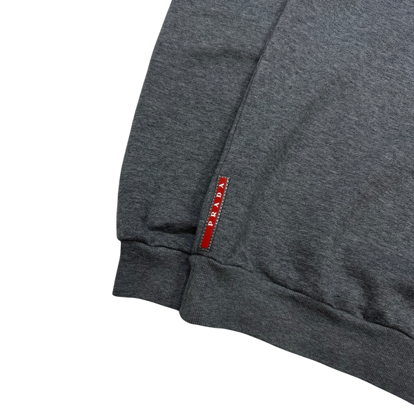 Prada Grey Cotton Crewneck Jumper- Small
