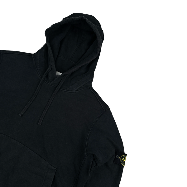 Stone Island 2016 Black Cotton Pullover Hoodie - XXL