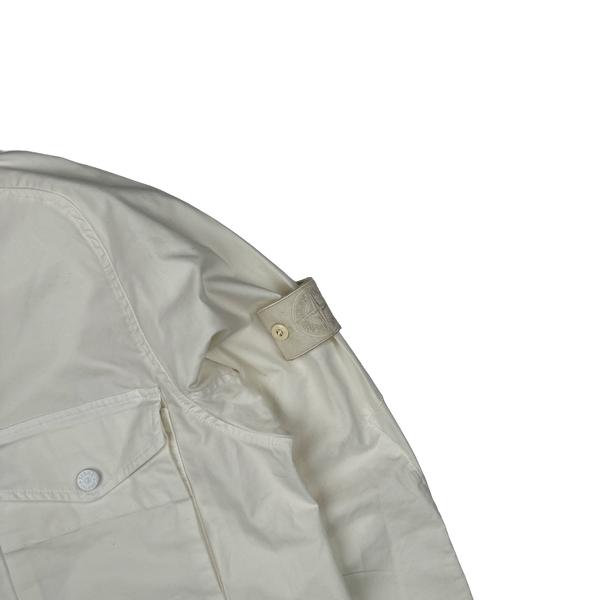Stone Island 2020 White Thick Cotton Ghost Piece Overshirt - Medium