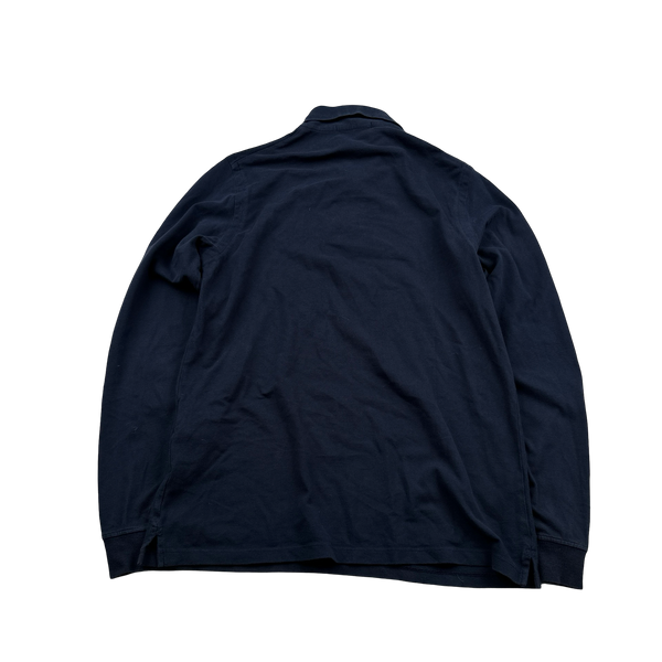 Stone Island 2017 Longsleeved Navy Poloshirt - Large