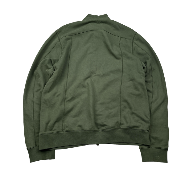 CP Company Green Cotton Zipped High Neck Jumper - XXL