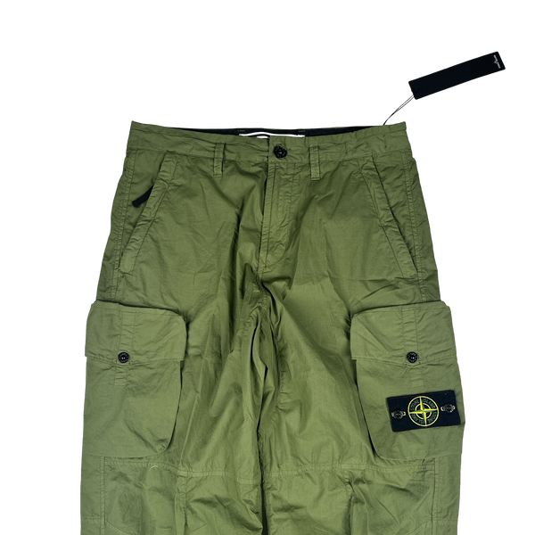 Stone Island 2022 Green LO Fit Cargo Trousers - 30"