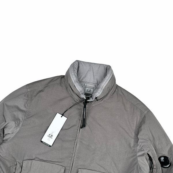 CP Company Silver Lens Viewer Quilted Chrome R Zipped Jacket - XXL