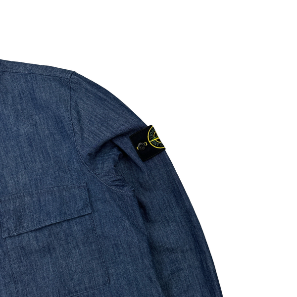 Stone Island 2017 Indigo Buttoned Shirt - Large