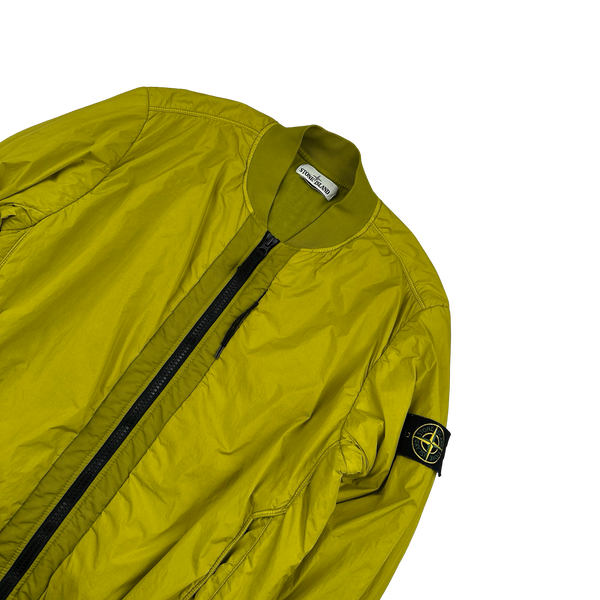 Stone Island 2017 Yellow Garment Dyed Crinkle Reps Jacket - Medium