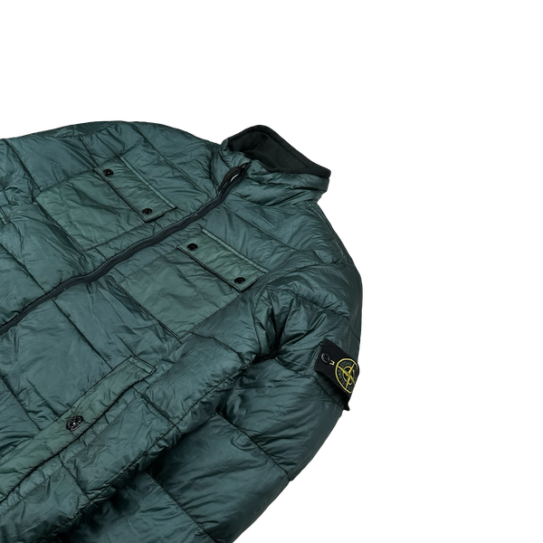 Stone Island 2013  Emerald Green Garment Dyed Puffer Jacket - XXL