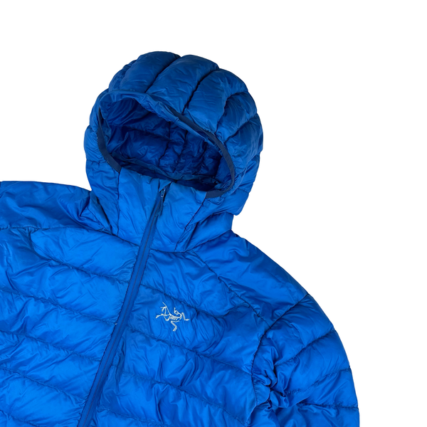 Arcteryx Blue Down Filled Zipped Hooded Jacket- Medium