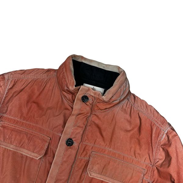 Stone Island 2012 Red Liquid Reflective Field Jacket - XL