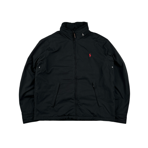Ralph Lauren Black Insulated Fleece Lined Bomber Jacket -Large
