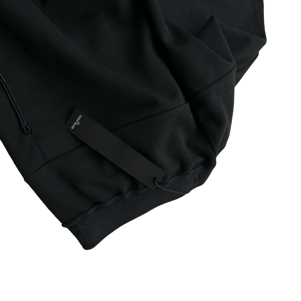 Stone Island Stellina 2022 Black Thick Cotton Loose Joggers - XXL