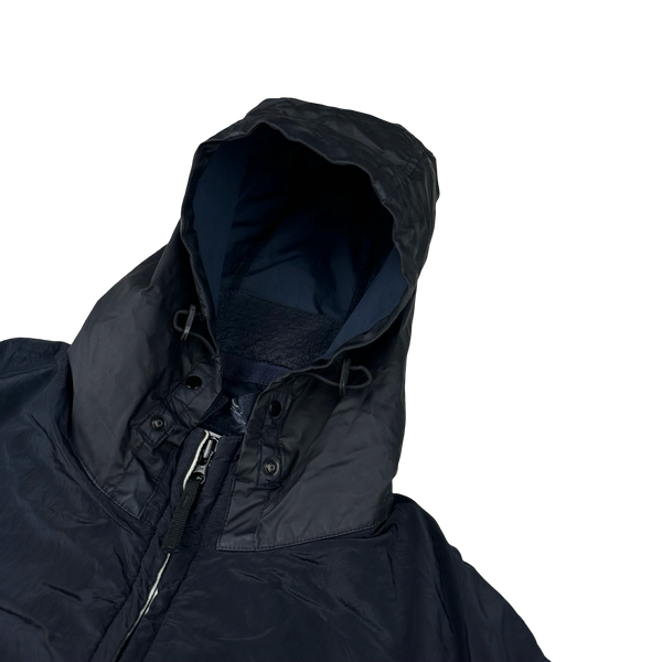 Stone Island 2015 Navy Shimmer Nylon Metal Tyveck Shield Jacket - XXL