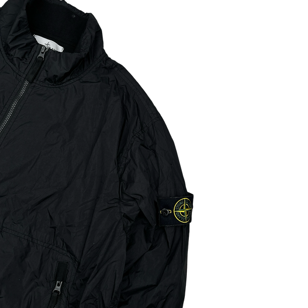 Stone Island 2023 Black Garment Dyed Crinkle Reps Jacket - XXL