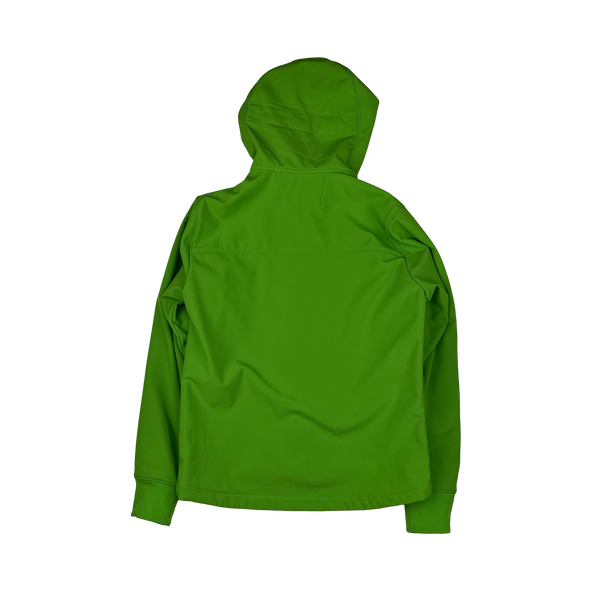 CP Company Green Fleece Lined Soft Shell Goggle Jacket - Small
