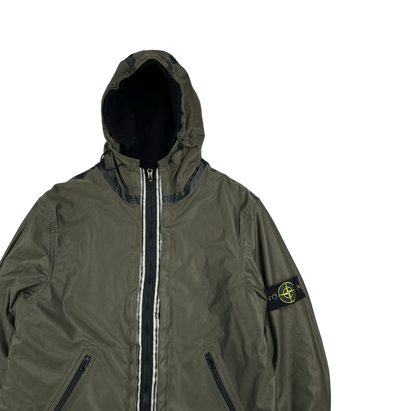 Stone Island 2008 Black Thick Wool Knit Nylon Liner 3 in 1 Jacket - XL