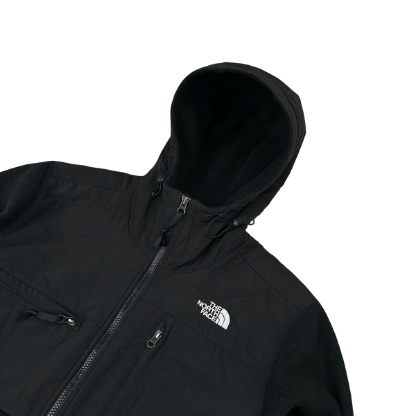 North Face Black Hooded Denali Fleece - Medium