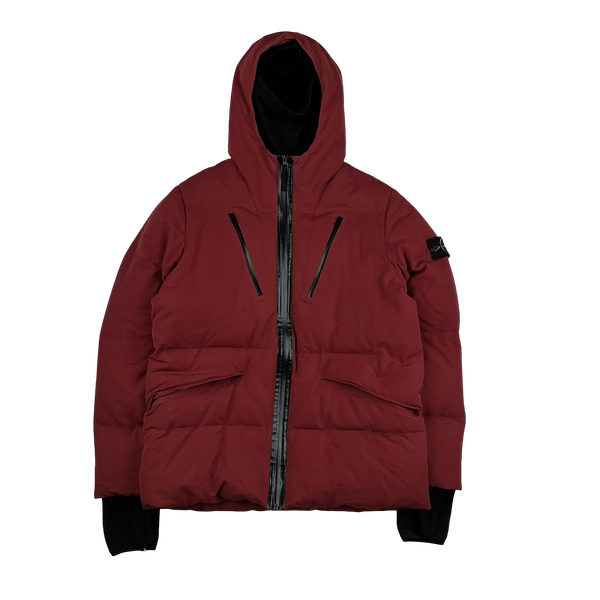 Stone Island 2015 Red Wool Repellent Down Jacket - XL