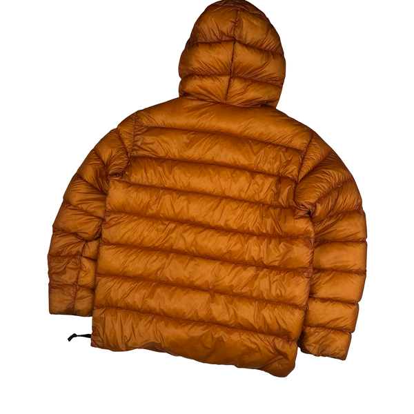 CP Company Orange DD Shell Hooded Pullover Puffer Smock - Large