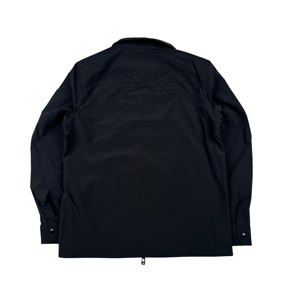 Belstaff Black Nylon Collared Zipped Overshirt - Small