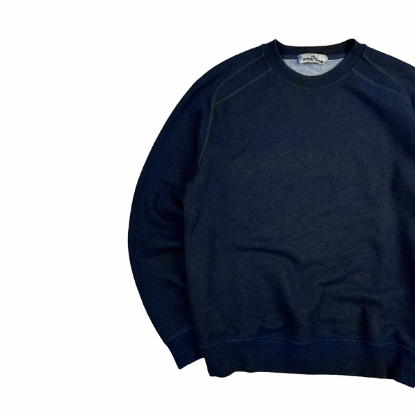 Stone Island 2020 Blue Dust Treatment Grey Cotton Sweatshirt - Small