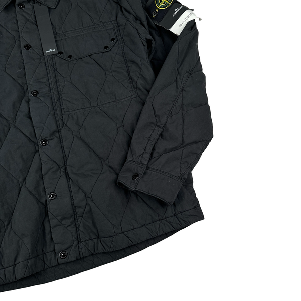 Stone Island 2022 Black 50 Fili Quilted TC Jacket Large Mat's Island