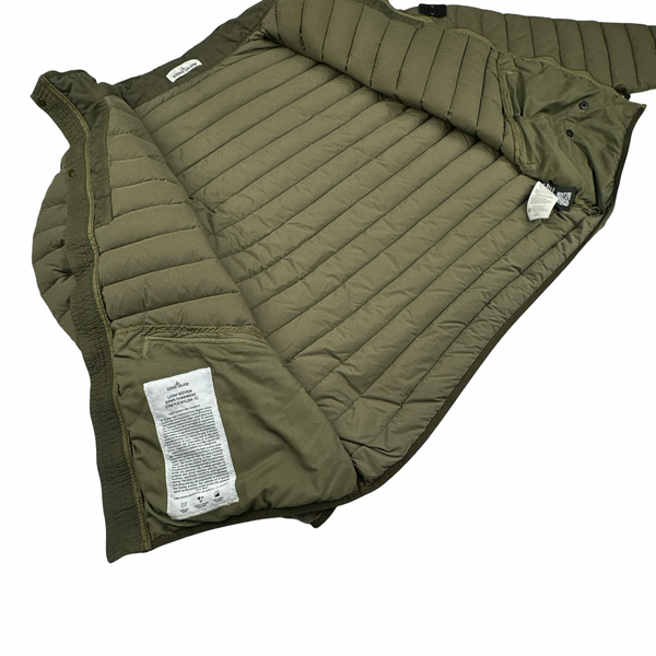 Stone Island 2019 Green Down Filled Loom Woven Puffer Jacket - XL