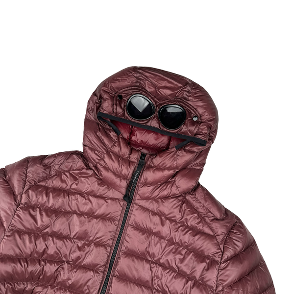 CP Company Burgundy Down Filled DD Shell Goggle Puffer Jacket - 3XL
