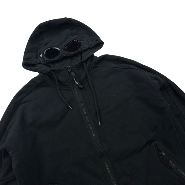 CP Company Black Cotton Goggle Hoodie - XL