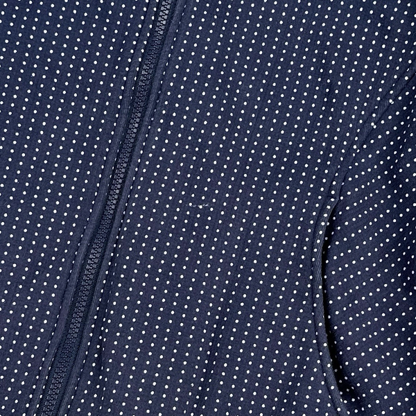 Y-3 Navy Polka Dot Pattern Zip up Cotton Jumper - Large