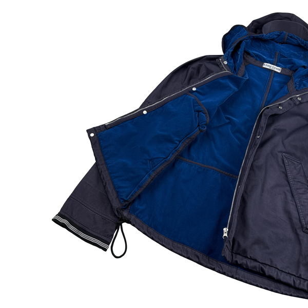 Stone Island 2004 Navy Raso Floccato Riot Mask Sniper Jacket - Medium