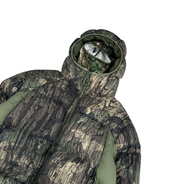 Palace 2024 Real Tree Camo Matte Pertex Down Filled Balaclava Puffer Jacket - Medium