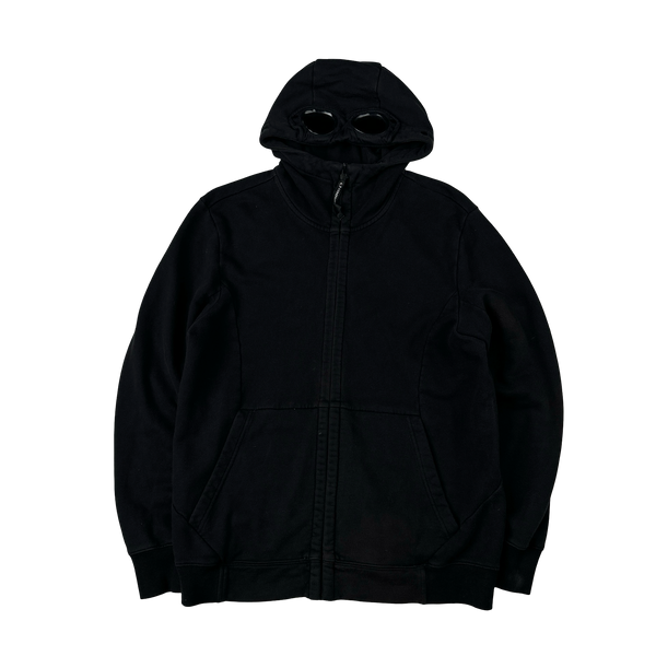 CP Company Black Spellout Pullover Goggle Hoodie - XL